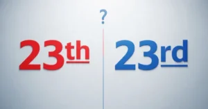 23th or 23rd