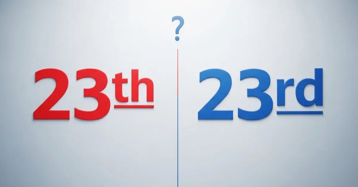 23th or 23rd