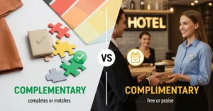 Complementary or Complimentary