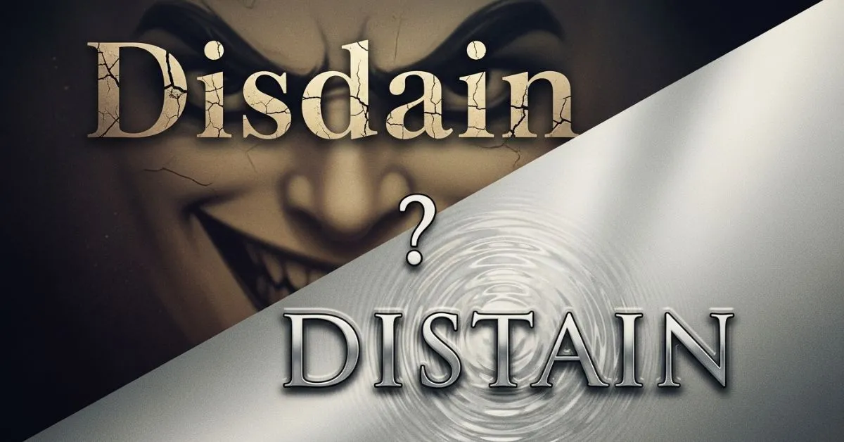 Disdain or Distain
