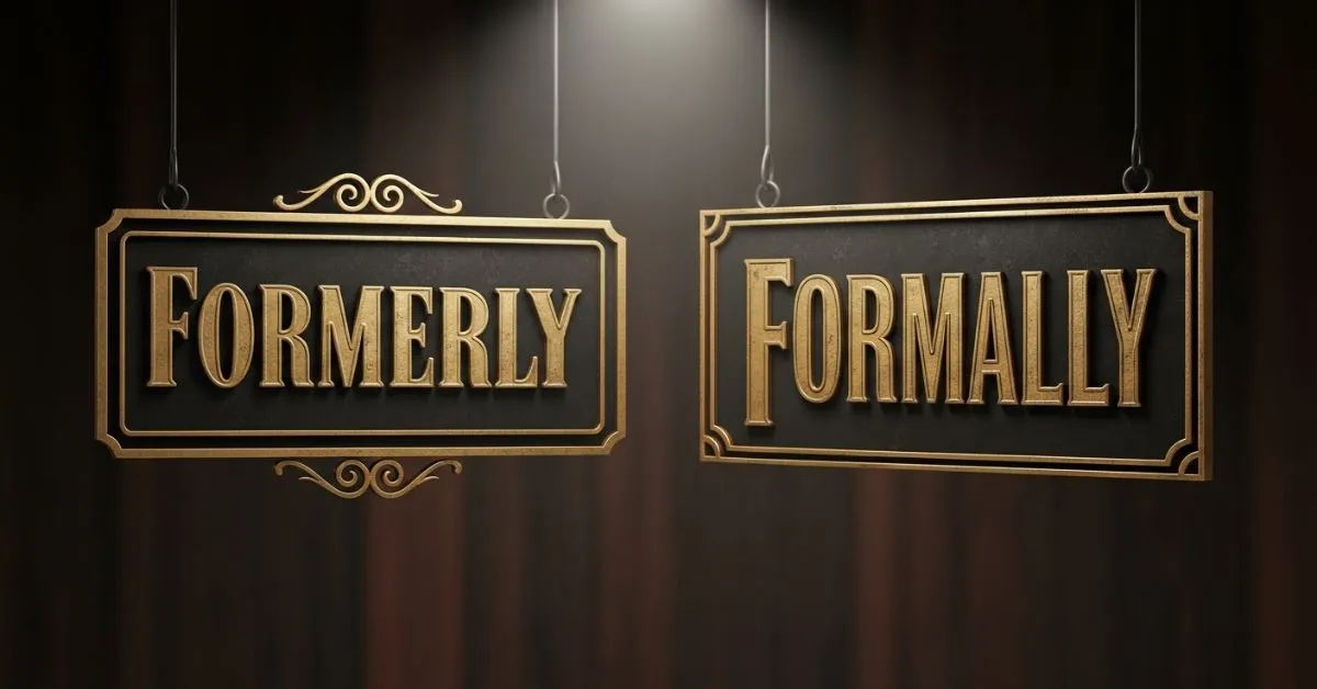 Formerly or Formally