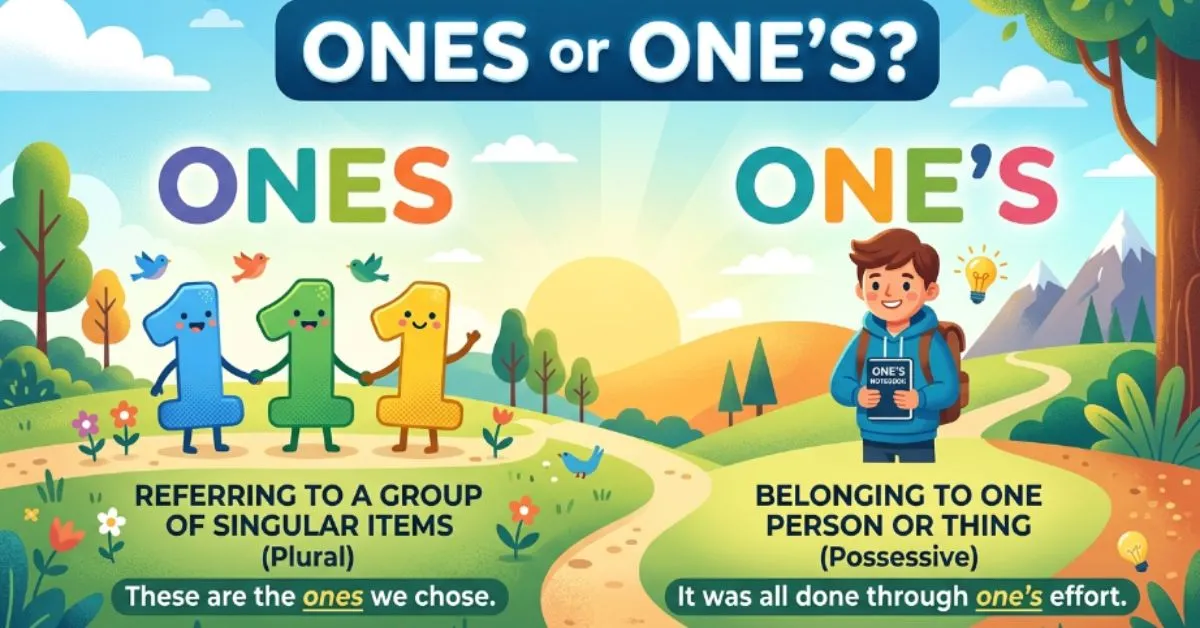 Ones or One’s